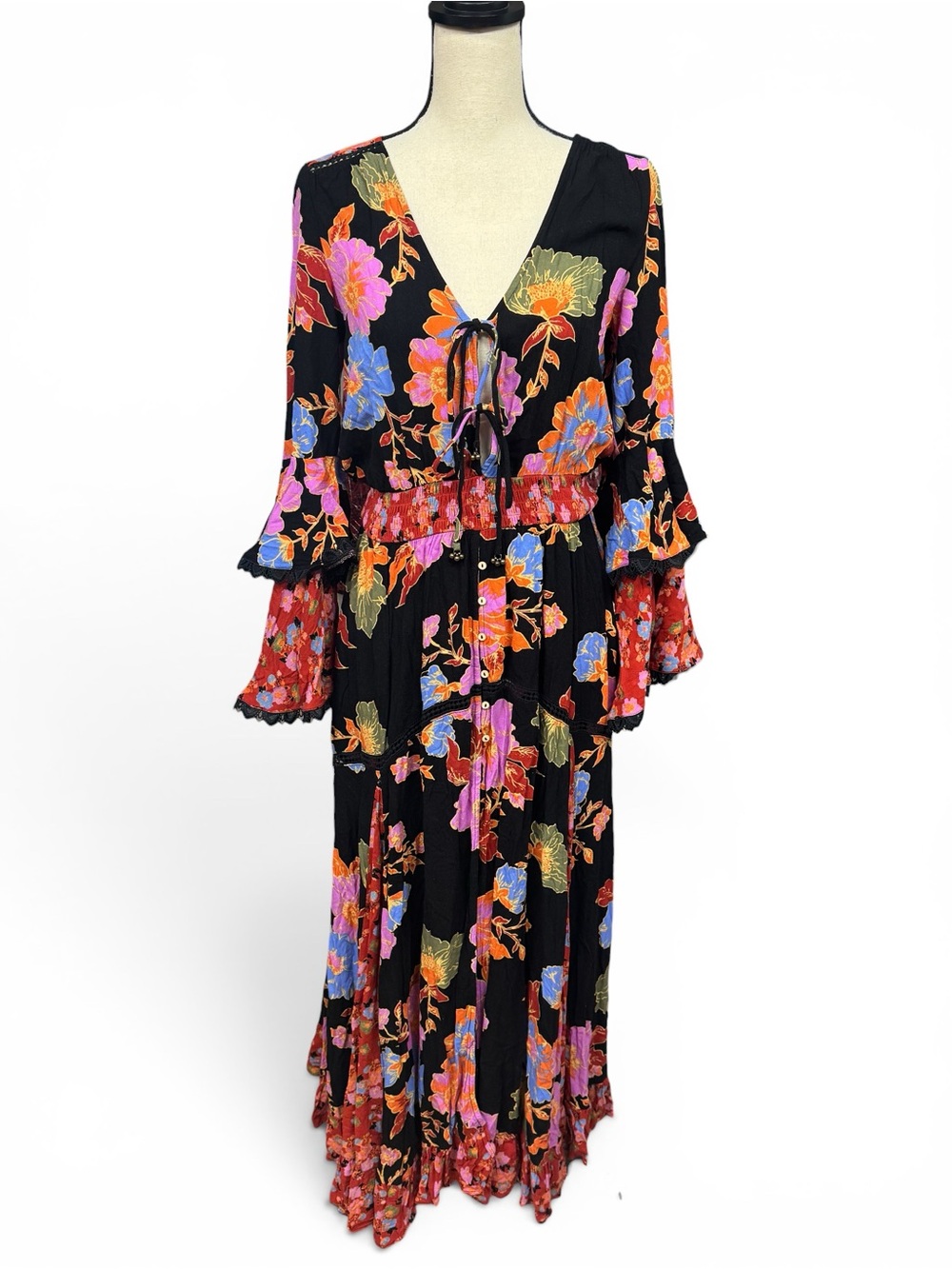 Free People Penny Printed Maxi Bodysuit Dress - Picture 5 of 9